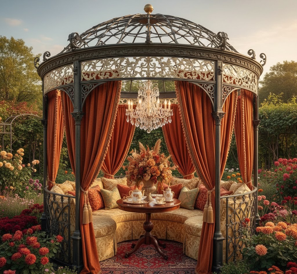 Classic Victorian-style gazebo